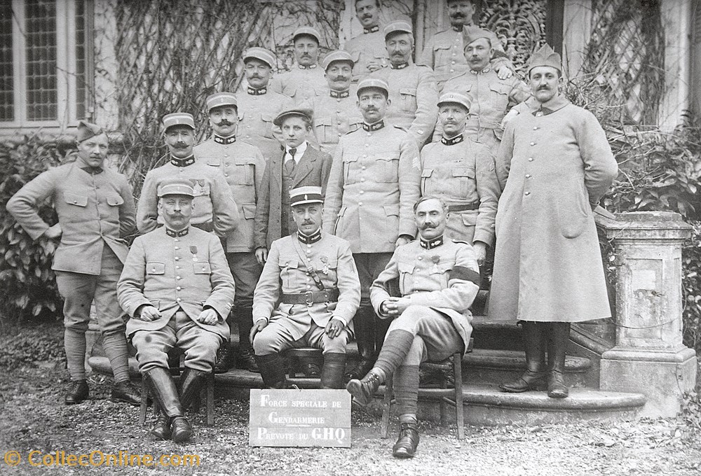 Guerre 14/19 - Force Publique Spéciale - Prévôté du GHQ militaria photographies guerre 14 19 force publique speciale prevote du ghq