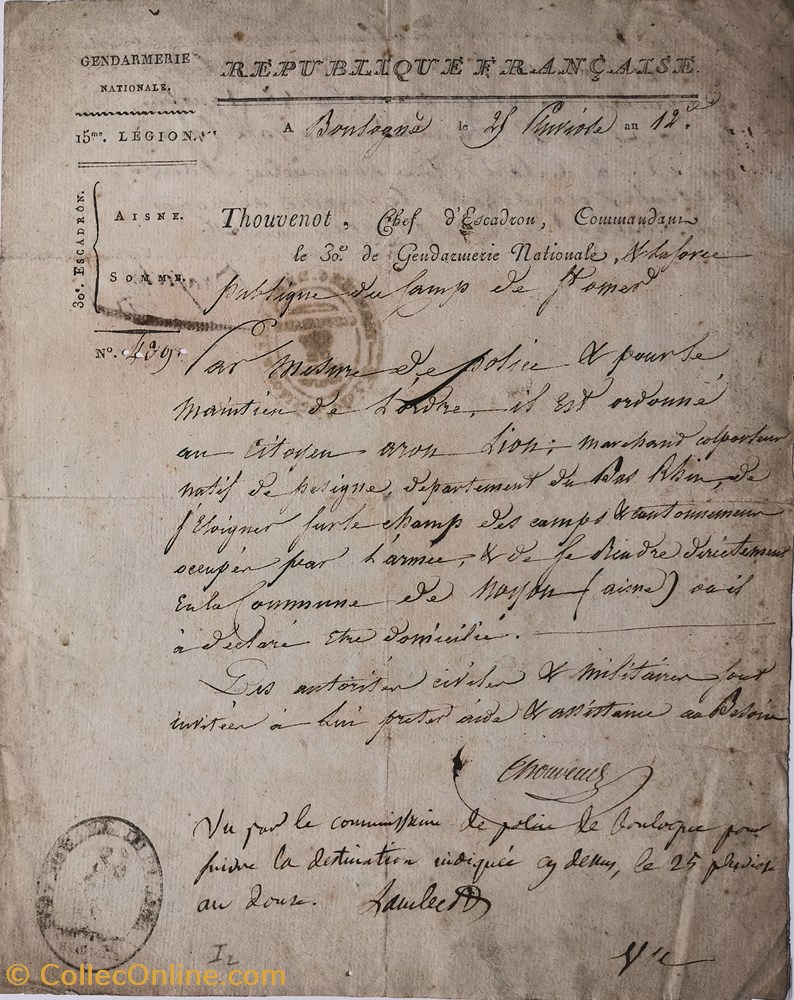 Force Publique du Camp de St-Omer vieux papiers documents historiques force publique du camp de st omer