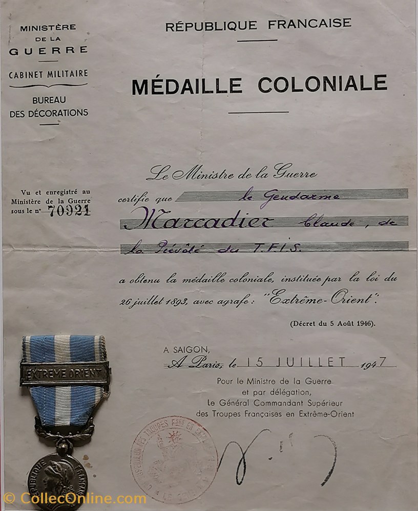 DECORATIONS, MEDAILLES, DIPLOMES, INSIGNES MILITAIRES - COLLECTION