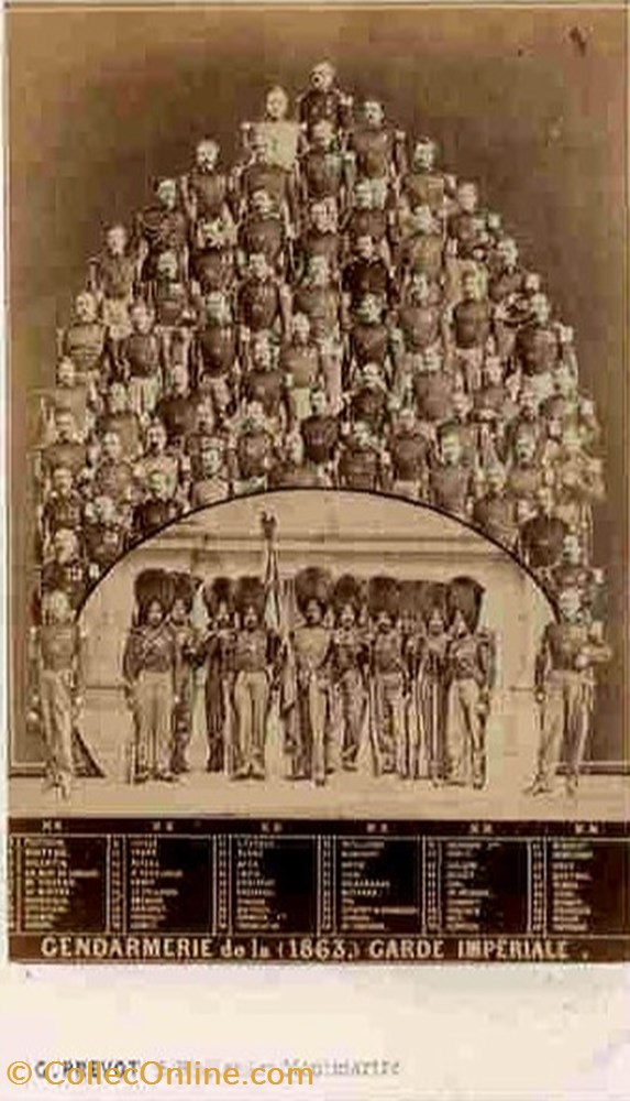Etat-major des officiers des Régiments de Gendarmerie de la Garde Impériale en 1863 militaria photographies etat major des officiers des regiments de gendarmerie de la garde imperiale en 1863
