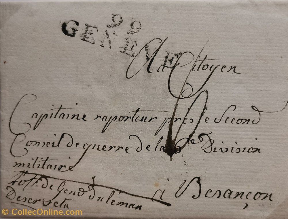 099 Département du Léman.01 vieux papiers documents historiques 099 departement du leman 01