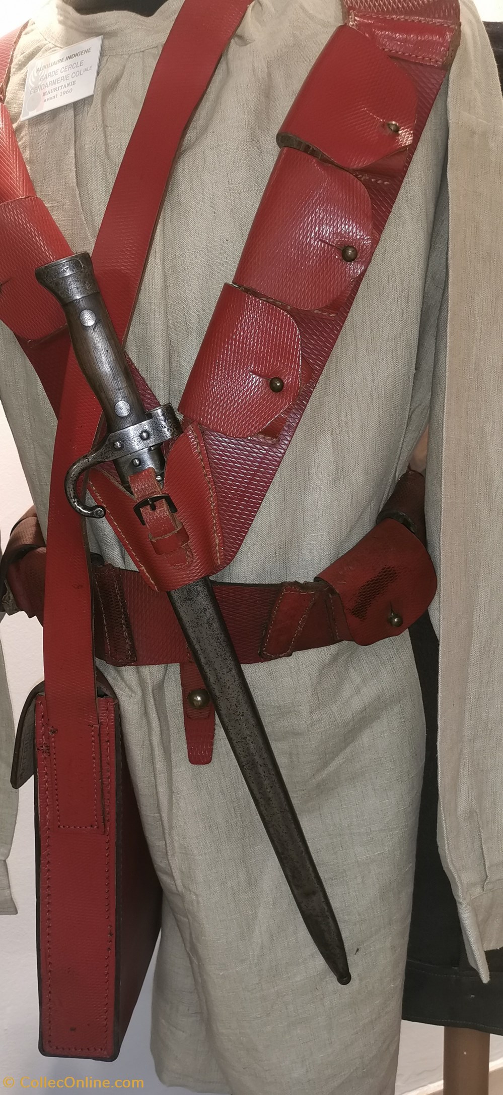 militaria uniformes mannequin auxiliaire indigene de gendarmerie en mauritanie