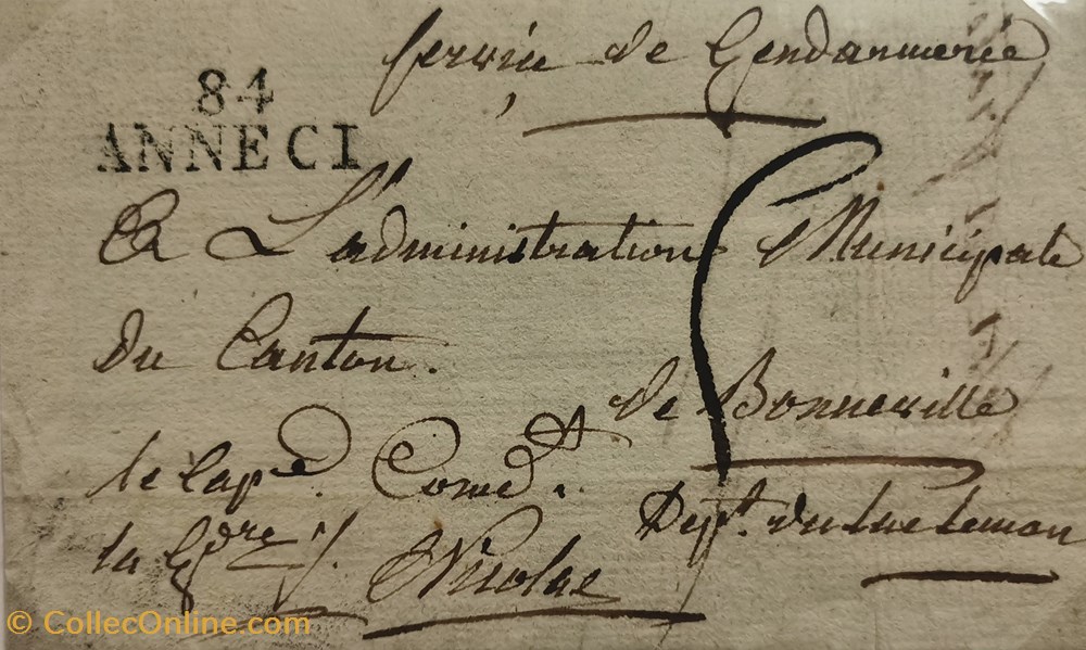 084 Département du Mont-blanc .05 vieux papiers documents historiques 084 departement du mont blanc 05