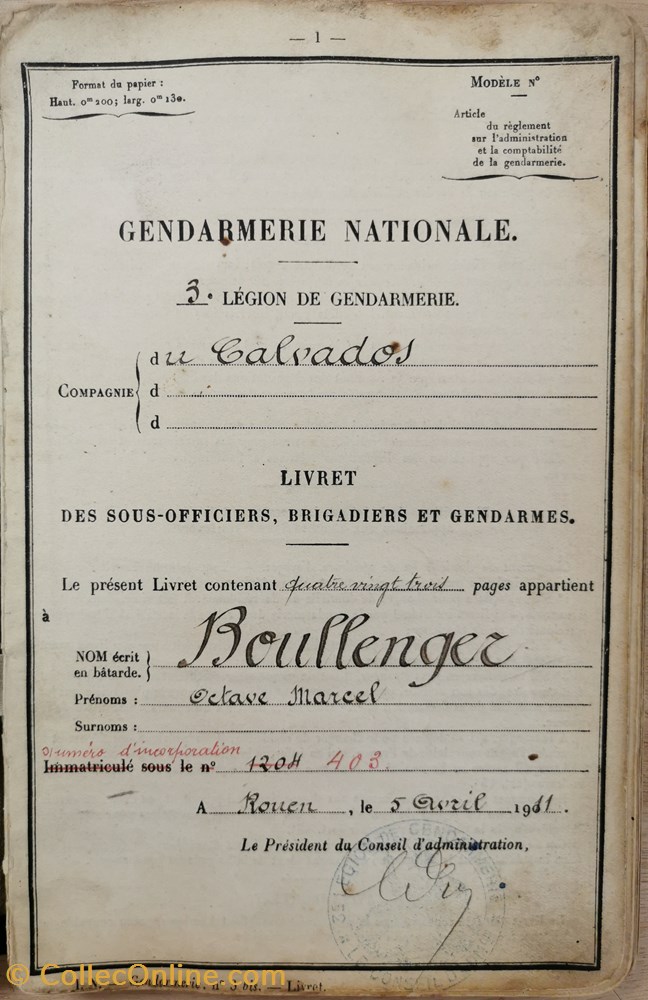 militaria livres revues catalogues livret 1911 gendarme a cheval boullenger