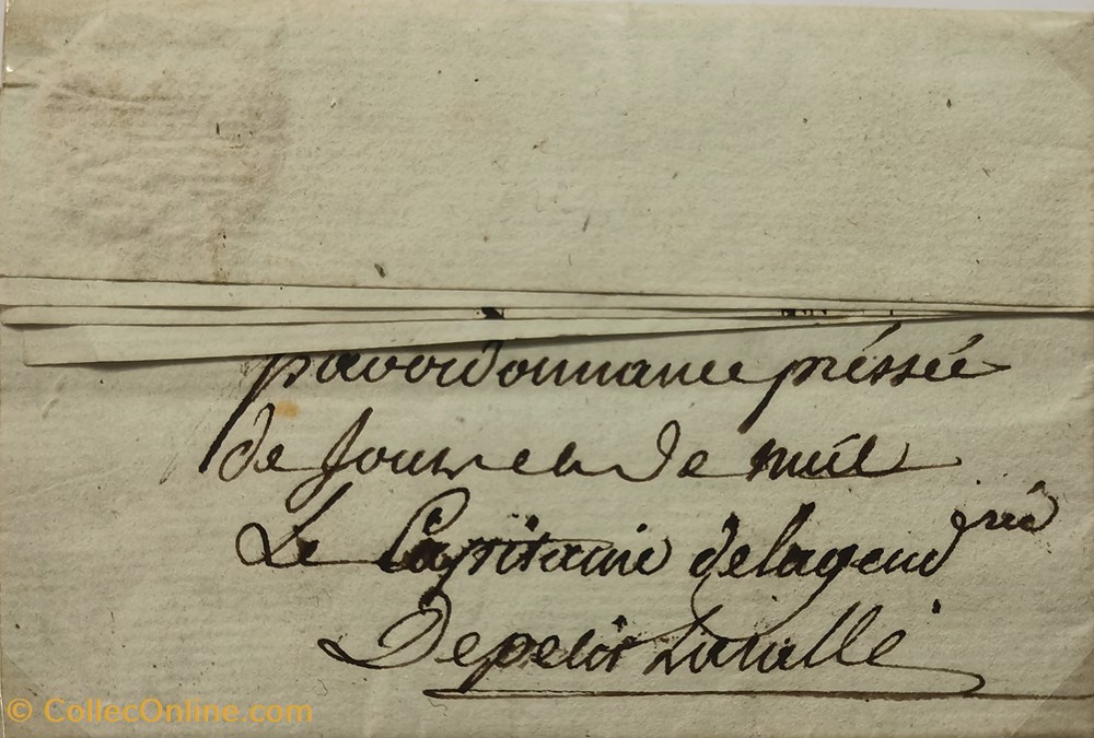 documents anciens marques postales pli par estafette gendarmerie