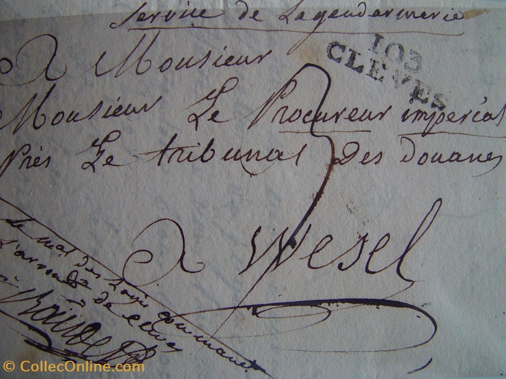 103 Département de La Roër.01 vieux papiers documents historiques 103 departement de la roer 01