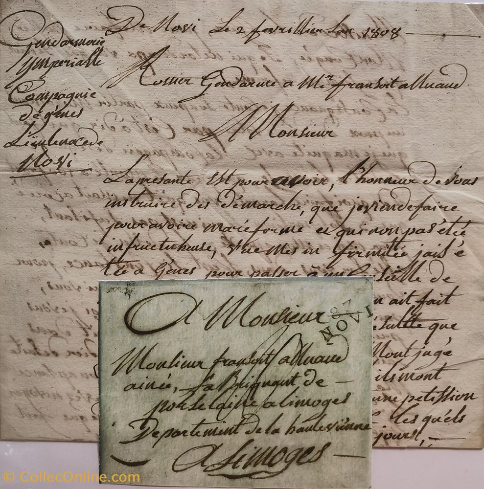 087 Département de Gènes vieux papiers documents historiques 087 departement de genes