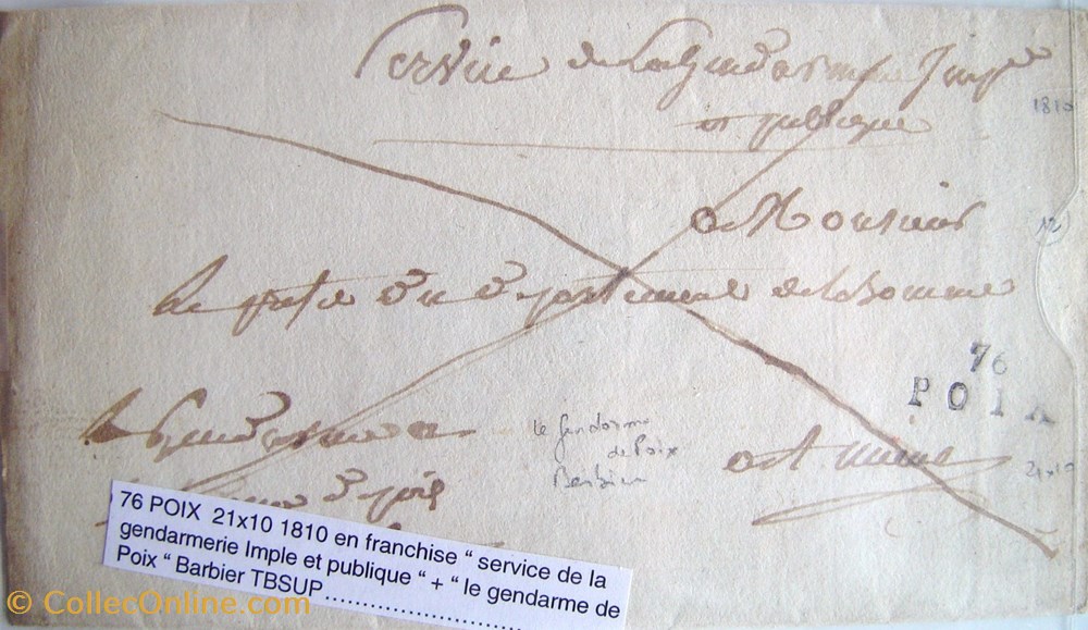 vieux papiers marques postales 76 poix