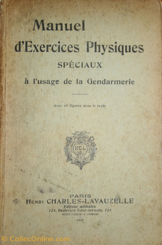 1919 Manuel d'Exercices Physiques spéciaux à l'usage de la Gendarmerie militaria livres revues catalogues 1919 manuel exercices physiques speciaux a usage de la gendarmerie