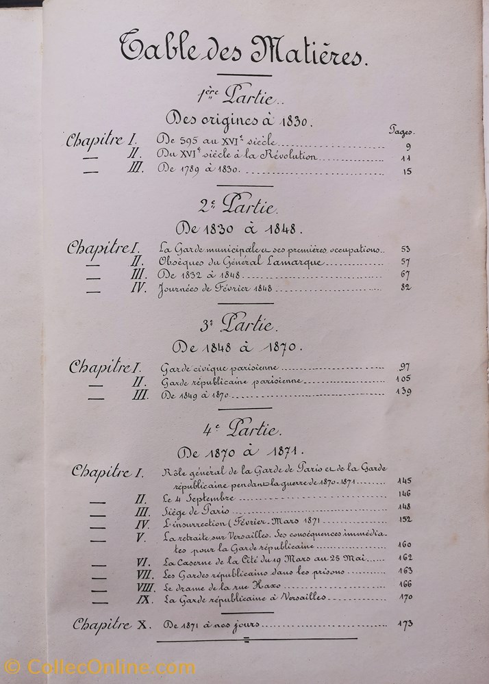 Historique de la Légion de la Garde Républicaine 3 militaria livres revues catalogues historique de la legion de la garde republicaine