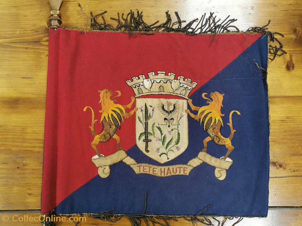 militaria police gendarmerie fanion de la 6eme legion bis de garde republicaine 2eme escadron