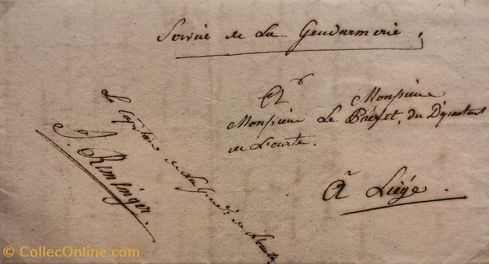 096 Département de L’Ourthe.01 vieux papiers documents historiques 096 departement de l ourthe 01