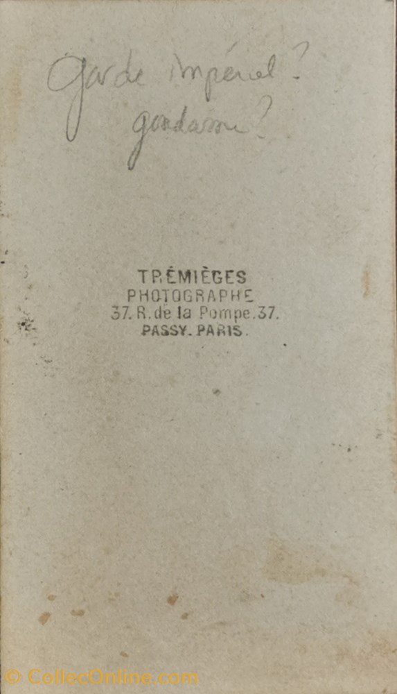 militaria photographies gendarme de la legion de gendarmerie de la seine vers 1860