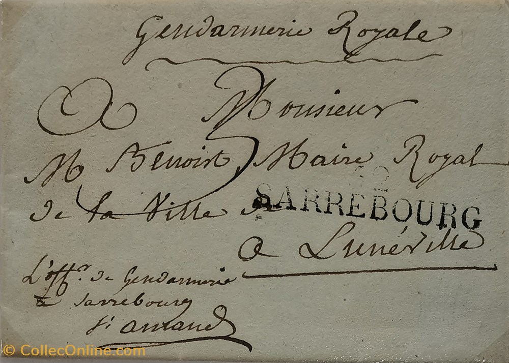 52/SARREBOURG vieux papiers marques postales europe 52 sarrebourg