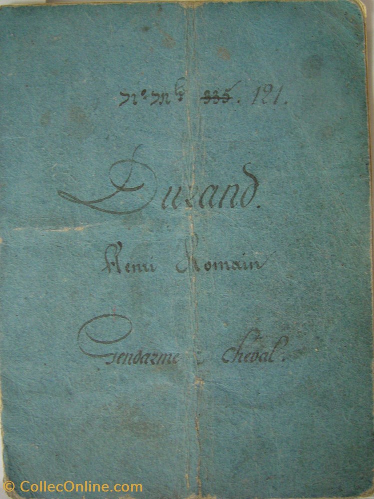 Livret 1852 Gendarme Impérial à cheval DURAND militaria livres revues catalogues livret 1852 gendarme imperial a cheval durand