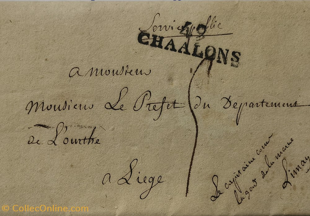 documents anciens marques postales 49 chaalons