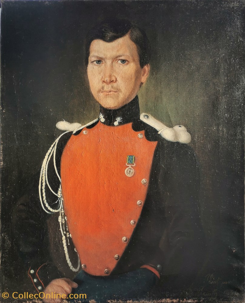 art antiquites peintures dessins gendarme de la garde imperiale second empire