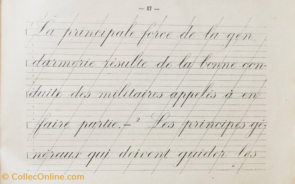 militaria livres revues catalogues 1936 lecons ecriture anglaise a usage des nouveaux admis dans la gendarmerie