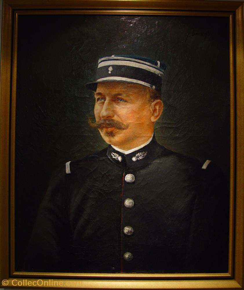 Lieutenant de Gendarmerie Nationale, daté 1912 art antiquites peintures dessins lieutenant de gendarmerie nationale date 1912