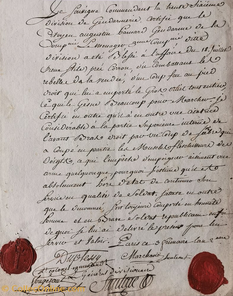 36ème Division vieux papiers documents historiques 36eme division