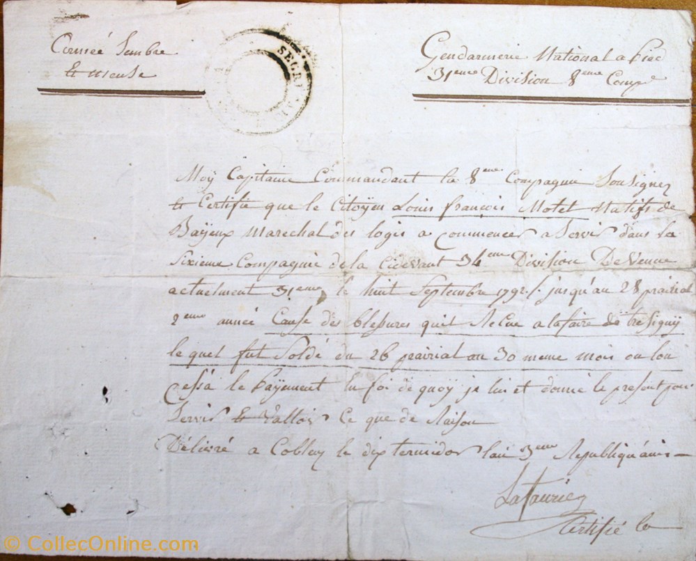 31ème Division 8ème Compagnie vieux papiers documents historiques 31eme division 8eme compagnie