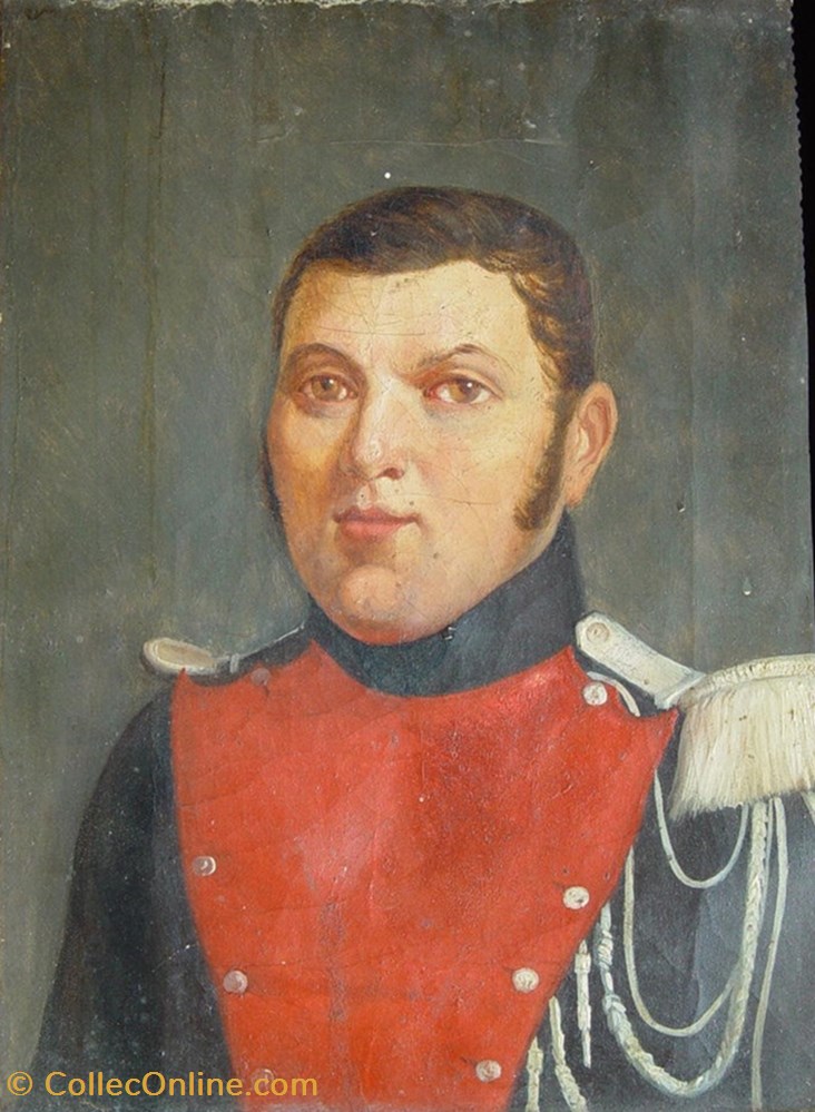 Lieutenant Gendarmerie Départementale 1830 antiquites peintures dessins lieutenant gendarmerie departementale 1830