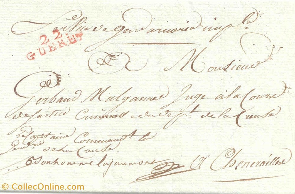vieux papiers marques postales 22 gueret