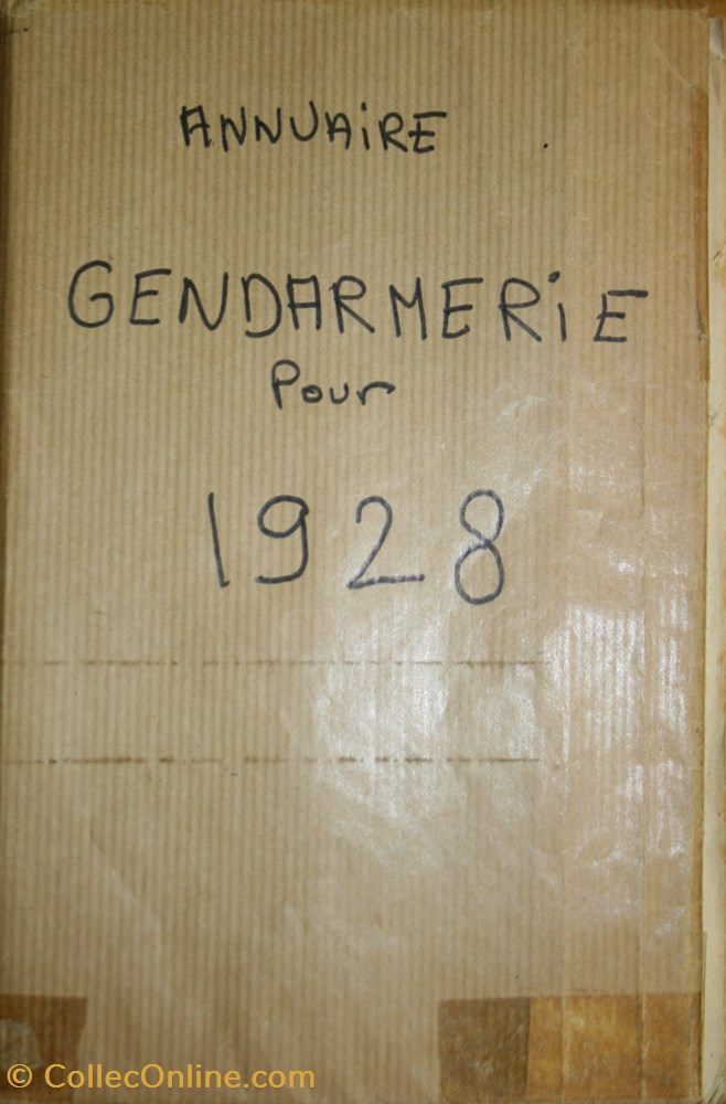 militaria livres revues catalogues 1928 annuaire general de la gendarmerie