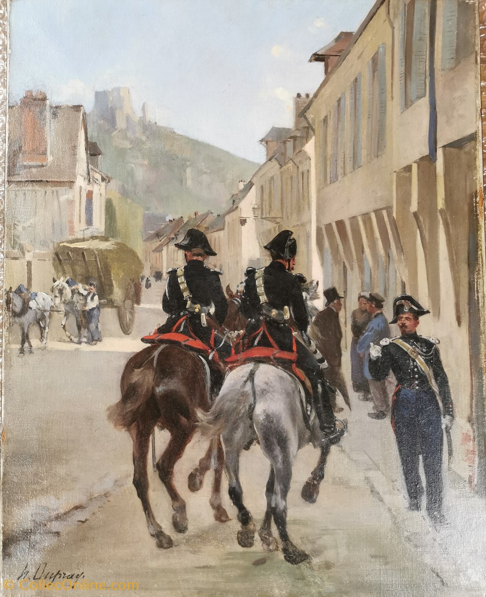 art antiquites peintures dessins dupray gendarmes imperiaux entre 1836 et 1852