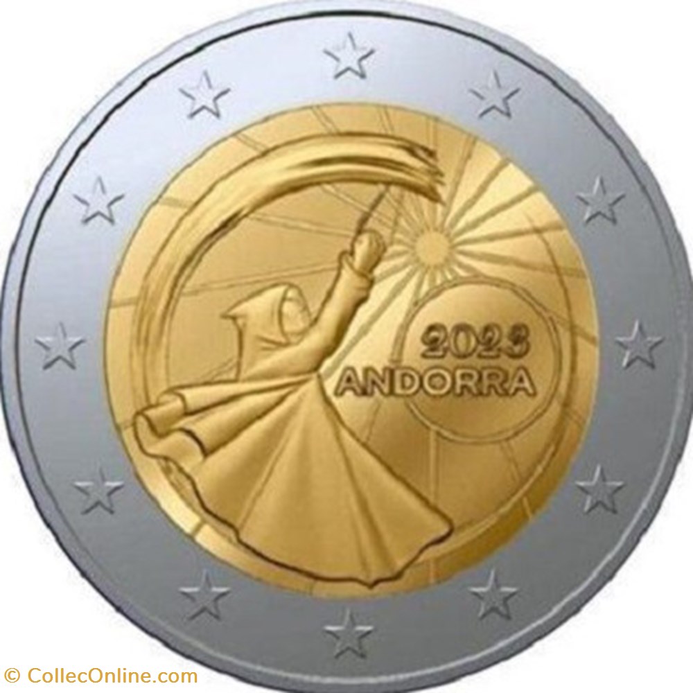 2023 Andorre 2 monnaies euros 2023 andorre 2