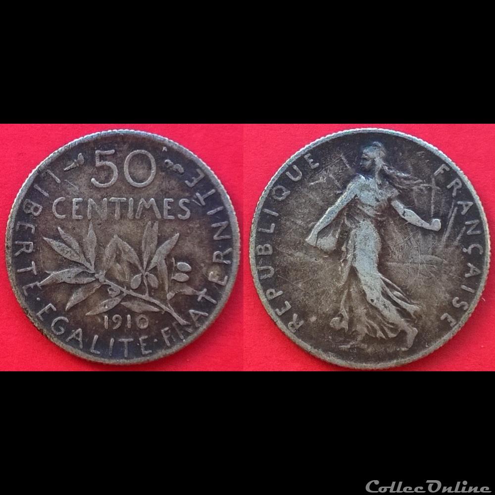 50 centimes Semeuse argent monnaie france moderne 50 centimes semeuse argent