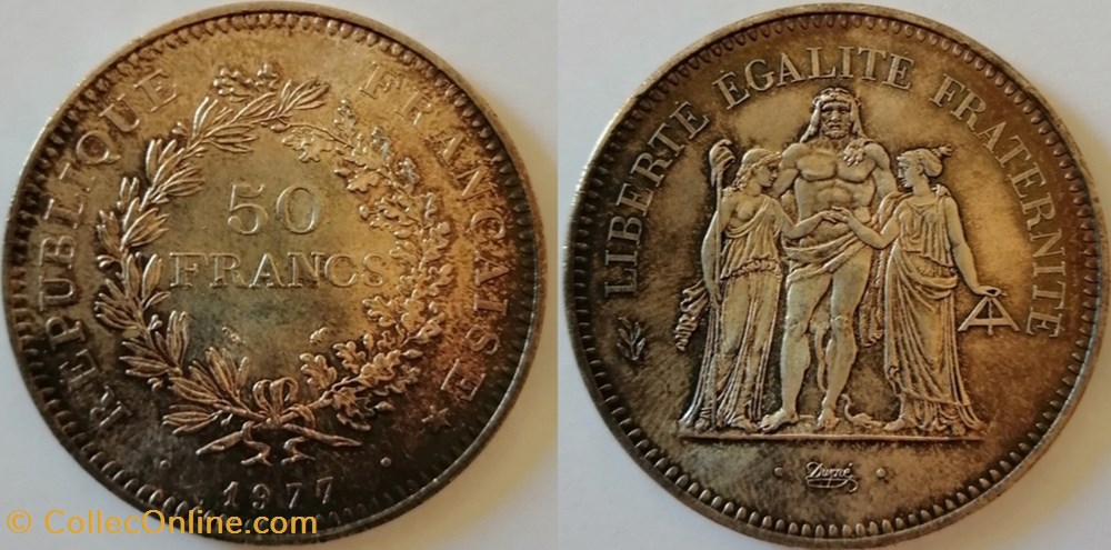 50 francs Hercule 1977 monnaie france moderne 50 francs hercule 1977