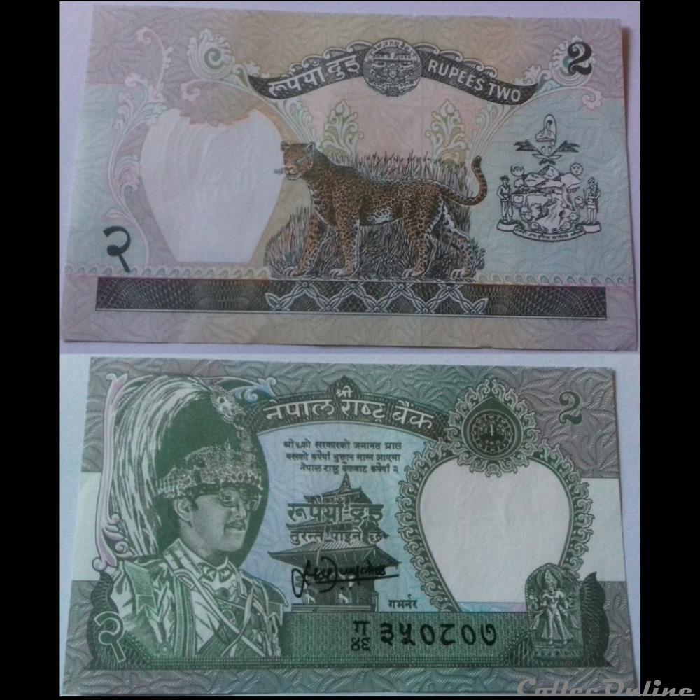 billet asie 2 rupees 2000 nepal