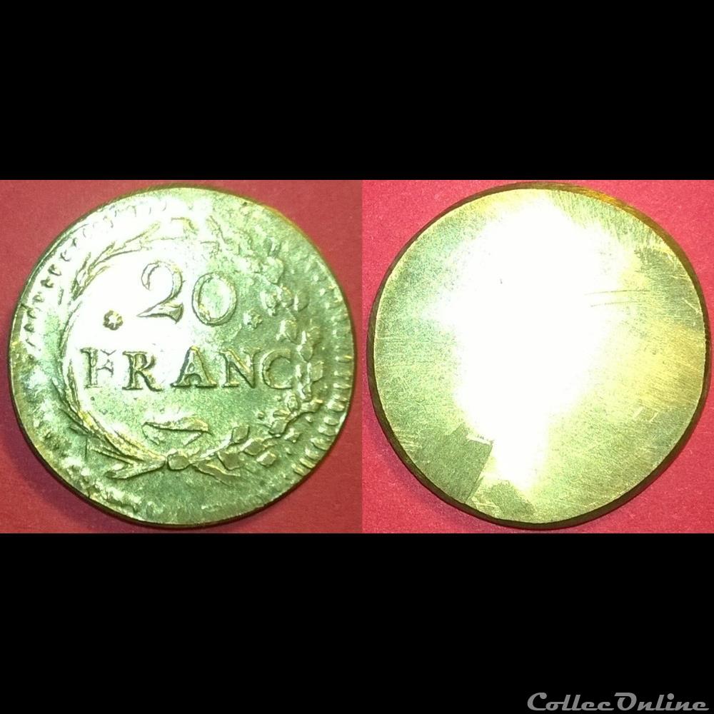 or europe poids monetaire 20 francs