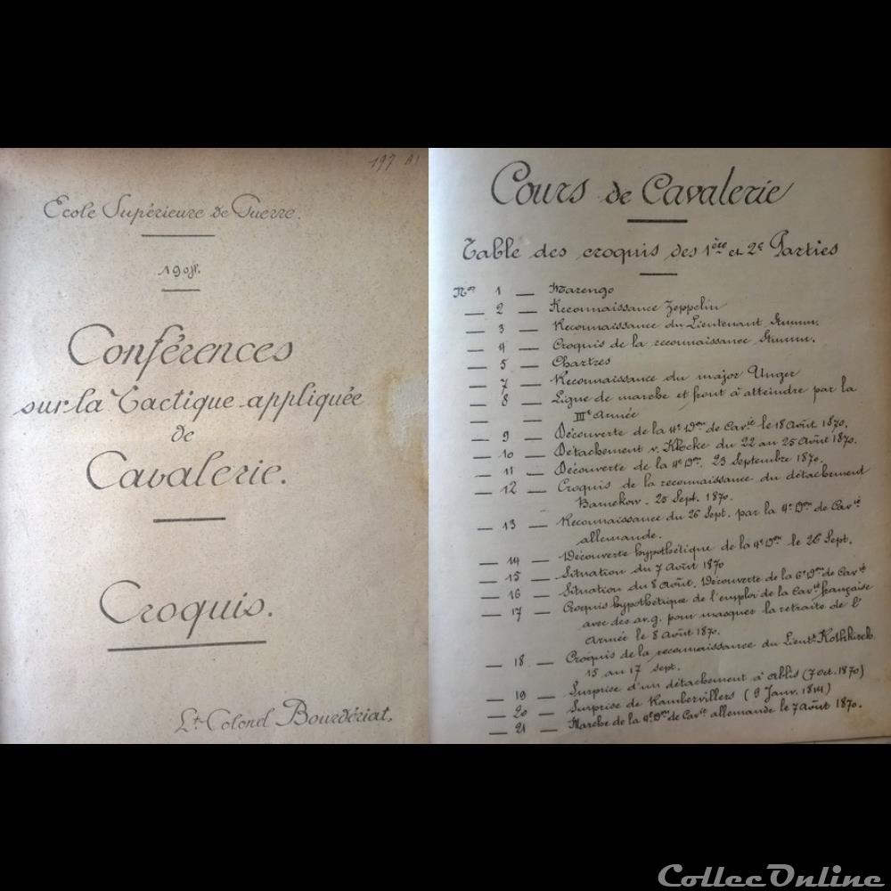 livres conférences sur la tactique appliquée de cavalerie. Croquis, cours France WW1 4 bd revue revolver livres conferences sur la tactique appliquee de cavalerie croquis cours france ww1