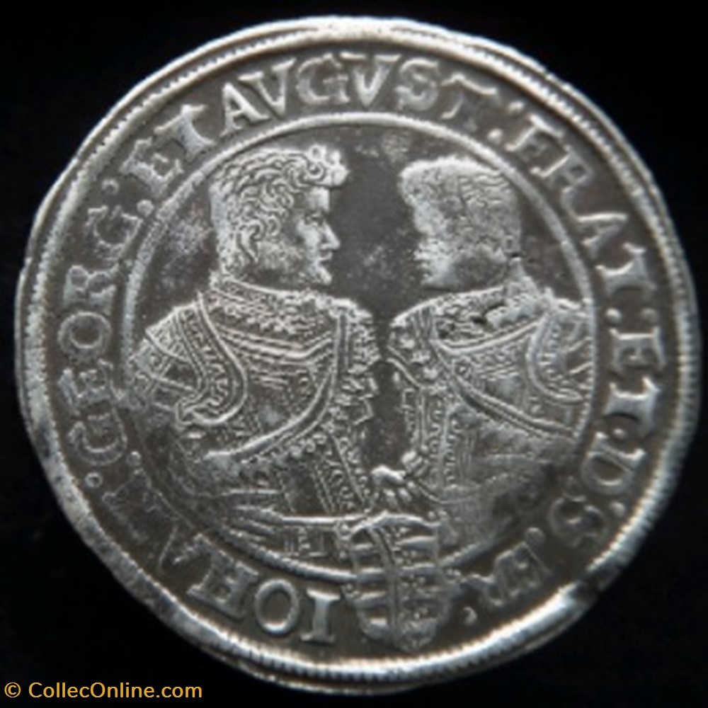 Thaler de Saxe de Christian II 1607 monnaies europe medievale saint empire romain germanique thaler de saxe de christian ii 1607
