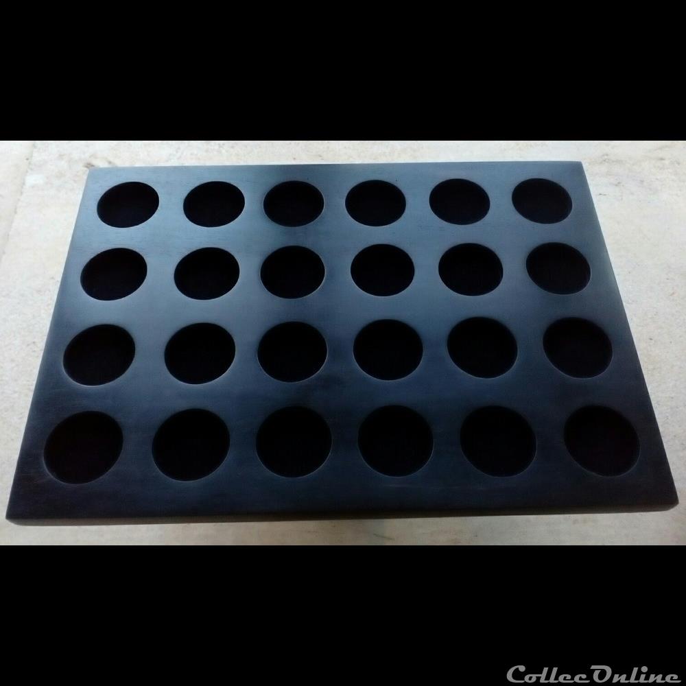 Médaillier en Ébène 31,5 x 21,5 cm, 24 alvéoles de 35 mm monnaies medaillier en ebene 31 5 x 21 5 cm 24 alveoles de 35 mm