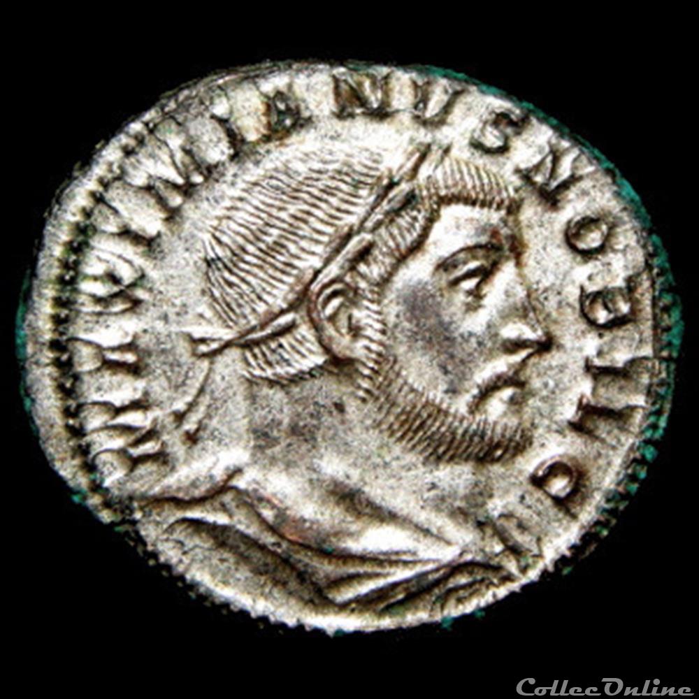 monnaie antique romaine follis de galere maximien cesar pour treves