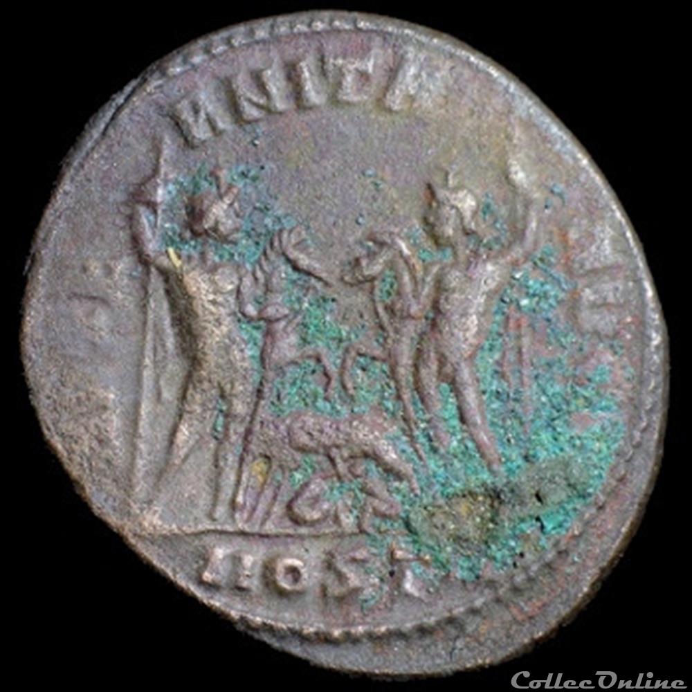Follis de Maxence pour Ostie monnaie antique romaine follis de maxence pour ostie