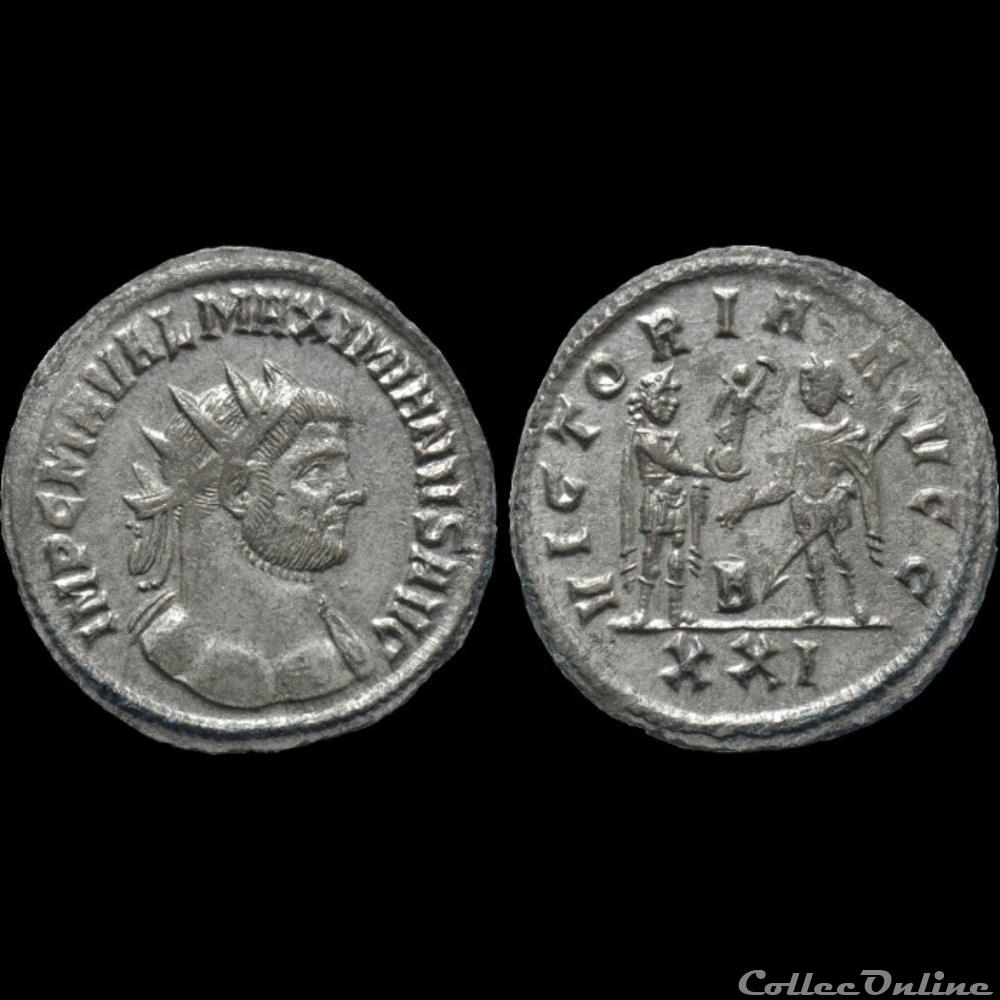 monnaie antique romaine aurelianus de maximien hercule pour siscia