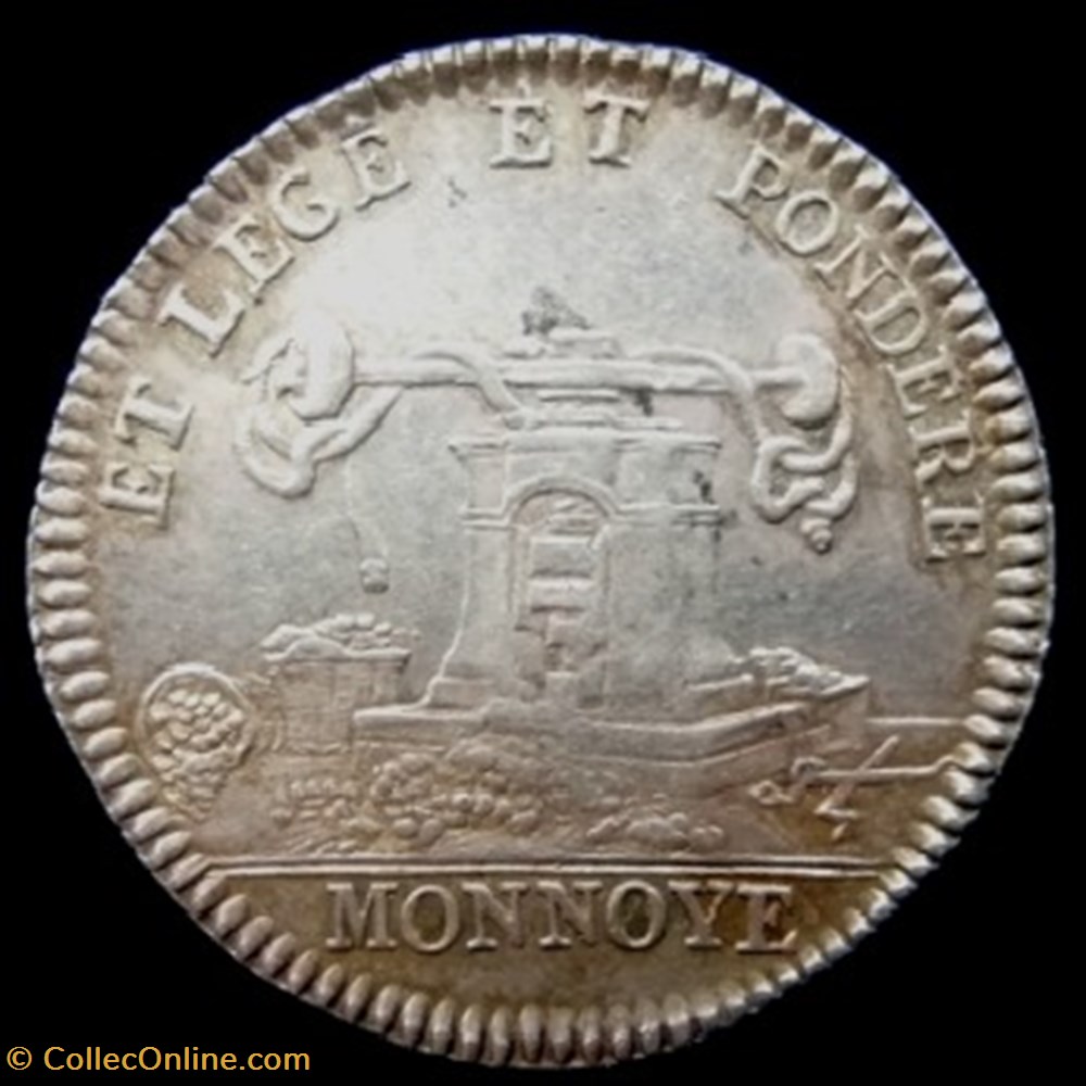Jeton d' argent de Louis XVI de la Monnaie de Paris vers 1780 monnaies paranumismatique jetons poids jeton argent de louis xvi de la monnaie de paris vers 1780
