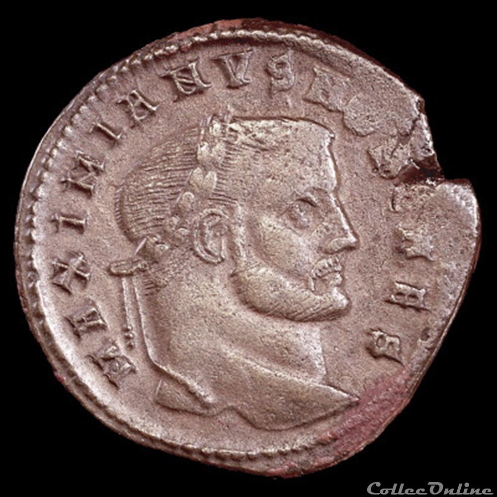 Follis de Galère Maximien césar pour Rome monnaie antique romaine follis de galere maximien cesar pour rome
