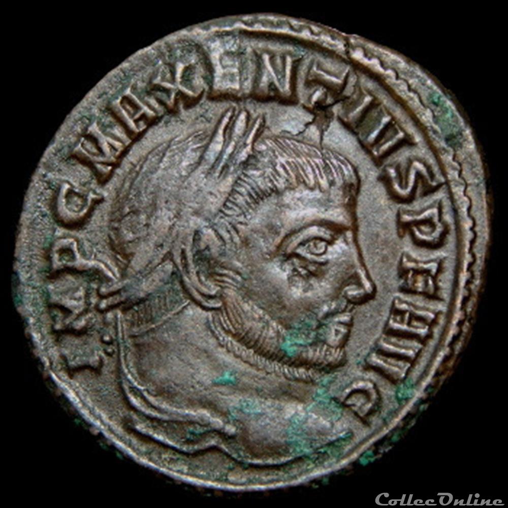 Follis de Maxence pour Aquilée monnaie antique romaine follis de maxence pour aquilee