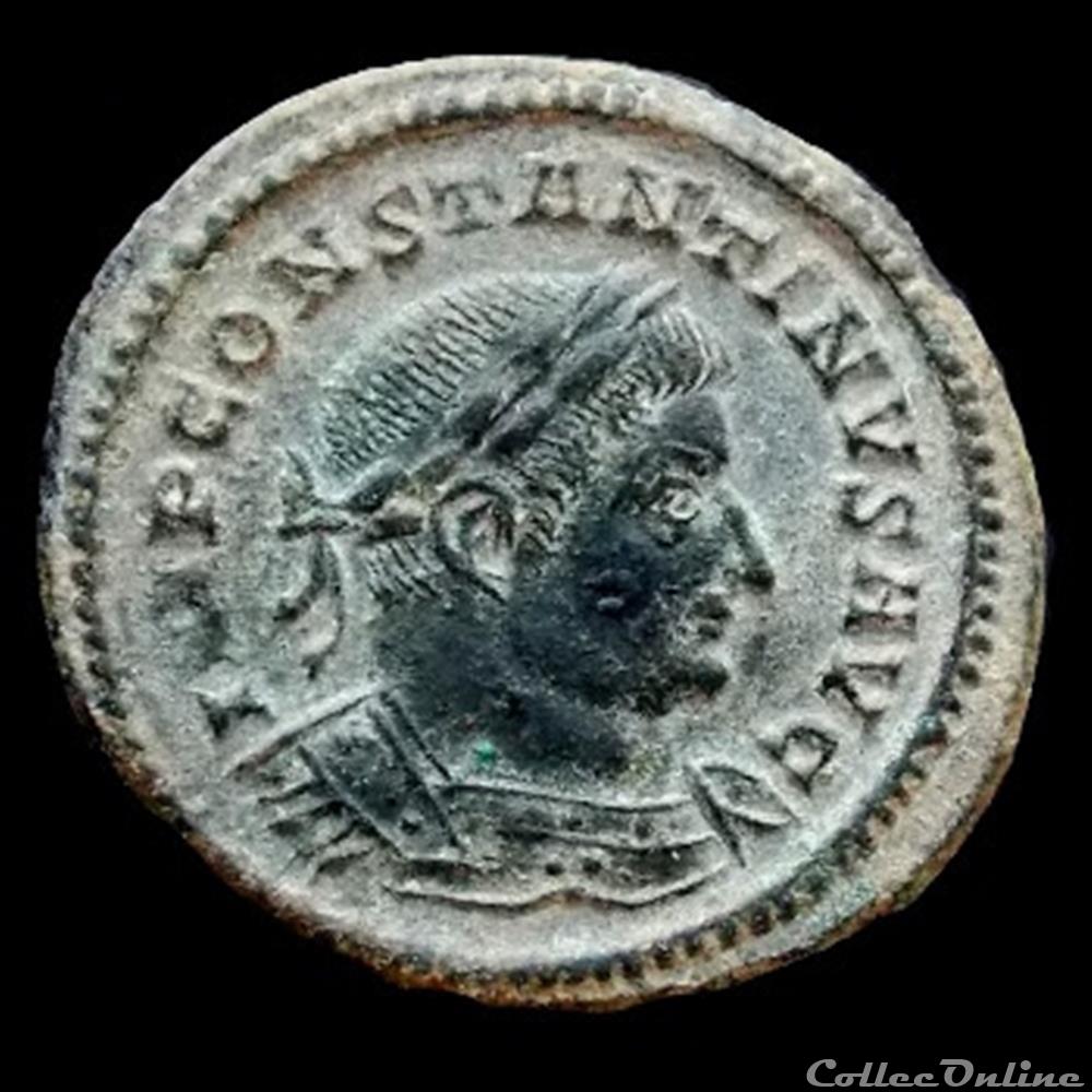 Follis de Constantin I auguste pour Trèves monnaie antique romaine follis de constantin i auguste pour treves
