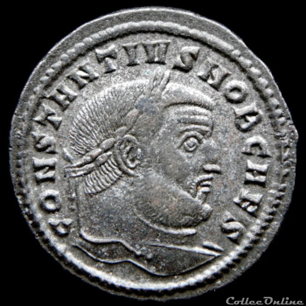 Follis de Constance Chlore césar pour Ticinium monnaie antique romaine follis de constance chlore cesar pour ticinium