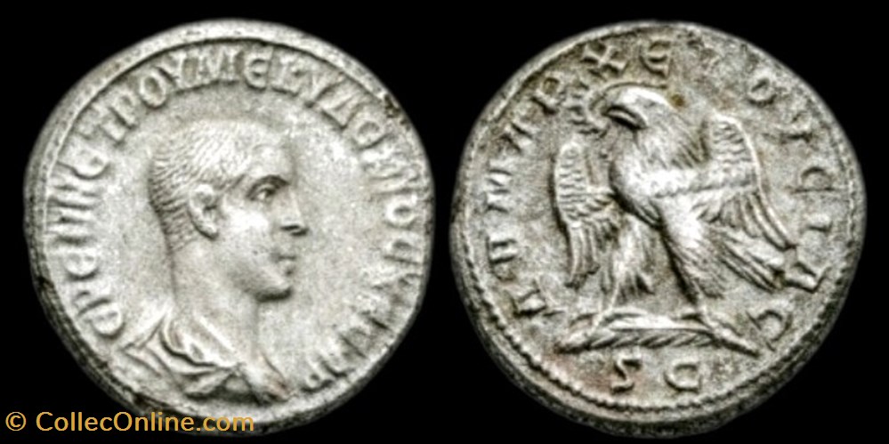 Tétradrachme d'Herennius Etruscus pour Antioche monnaies antiques romaines provinciales tetradrachme herennius etruscus pour antioche