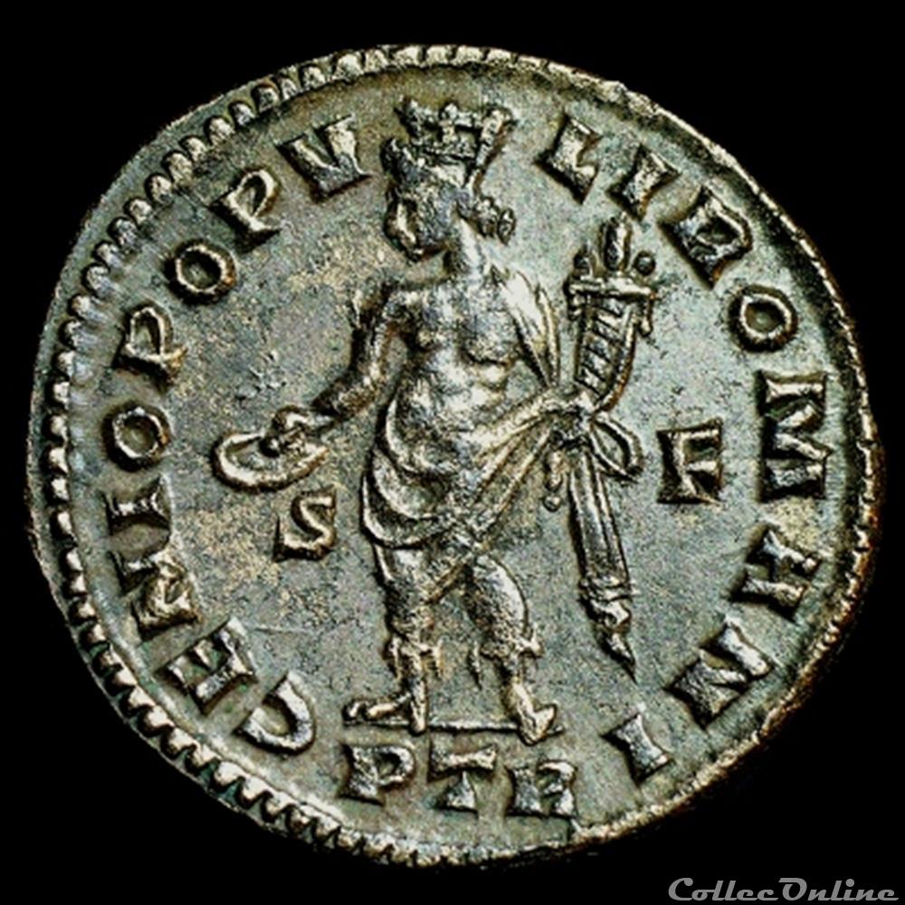 Follis de Maximien Hercule pour Trèves monnaie antique romaine follis de maximien hercule pour treves