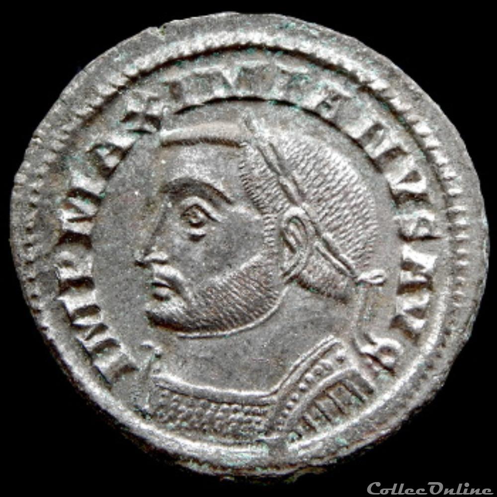 Follis de Maximien Hercule pour Lyon monnaie antique romaine follis de maximien hercule pour lyon
