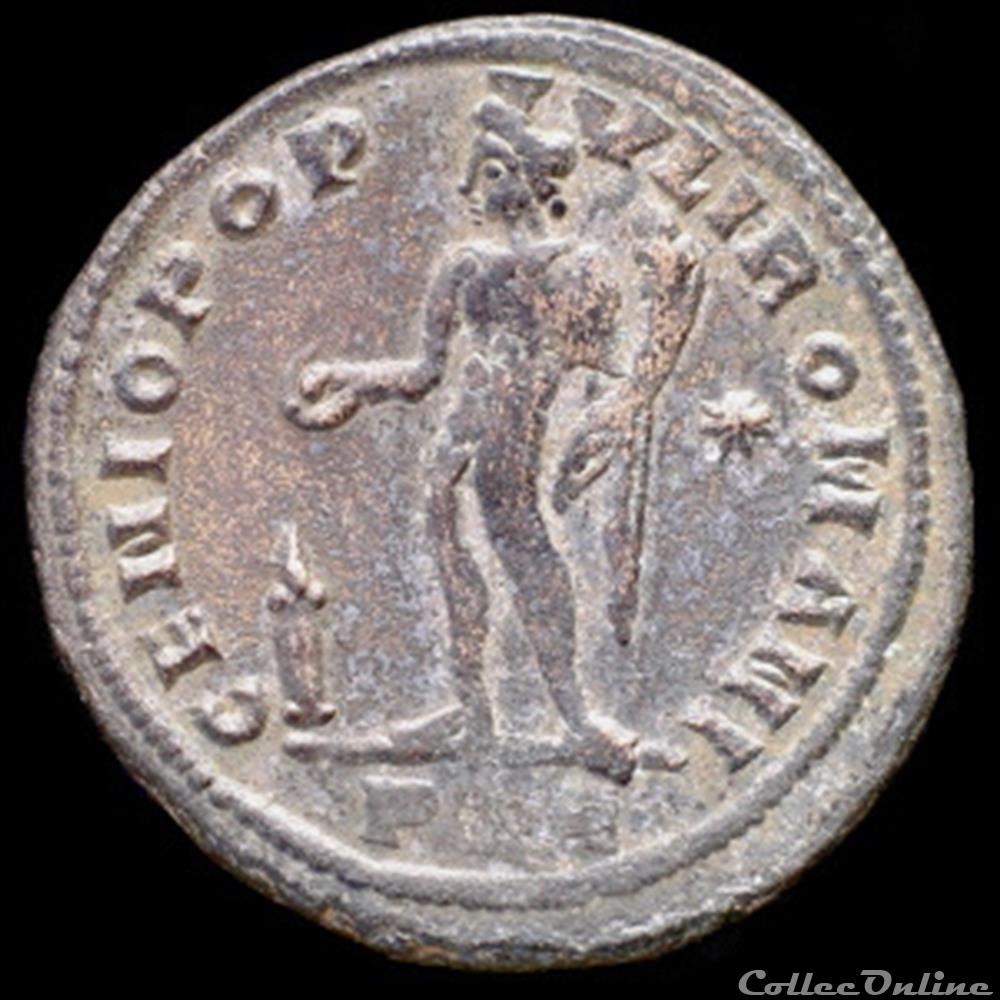 Follis de Dioclétien pour Lyon monnaie antique romaine follis de diocletien pour lyon
