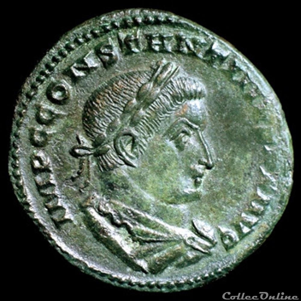 Follis de Constantin I auguste pour Lyon monnaie antique romaine follis de constantin i auguste pour lyon